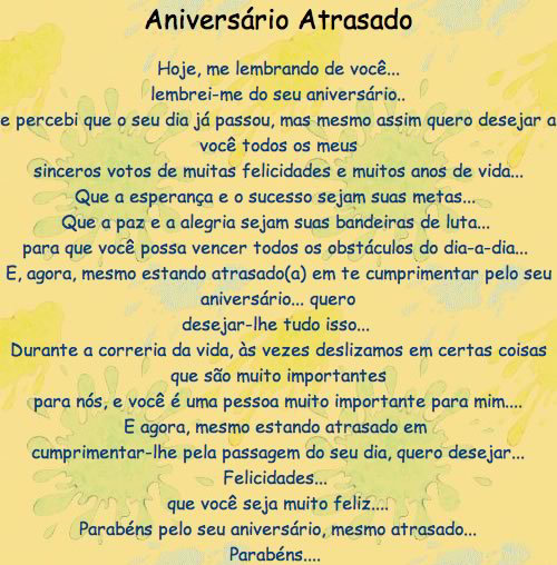 Aniversário Atrasado